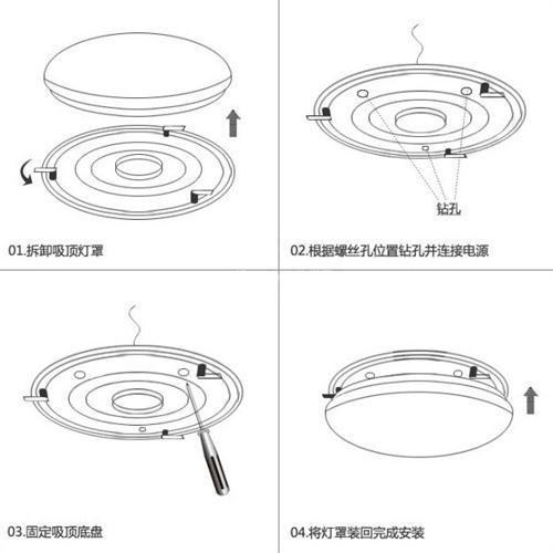 方形吸顶灯如何拆卸 方形吸顶灯拆解图解