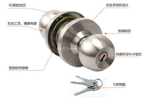 球形门锁坏了怎么拆 球形门锁怎么拆图解