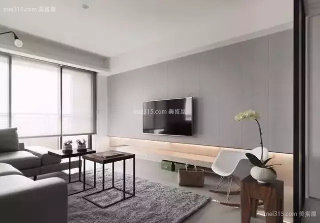 工业风水泥电视背景墙，省钱又好看 ！